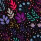 Preview: Viskose Wildflowers  Blüten auf Schwarz von Emjo-Design  by Swafing